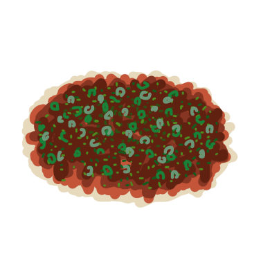 ねぎ焼きのイラスト