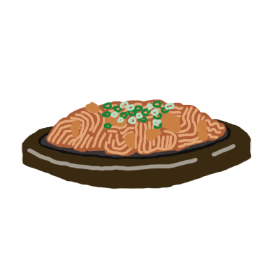 そば焼きのイラスト